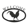 Village Wrought Iron Small Welcome Sign-Plaque - Rooster VI599051